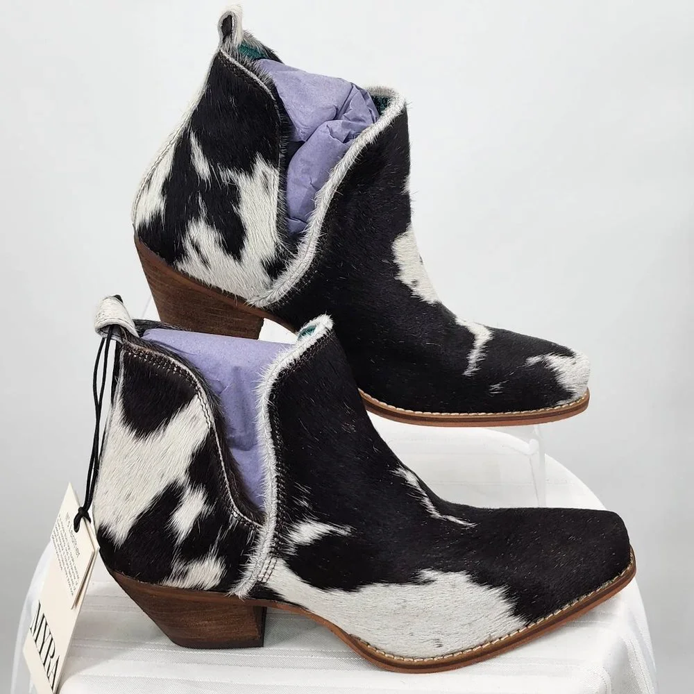 MYRA BAG Sunset Bloom Hair On Shortie Split  Cowboy Boots  6-11 NWT - Picture 2 of 9
